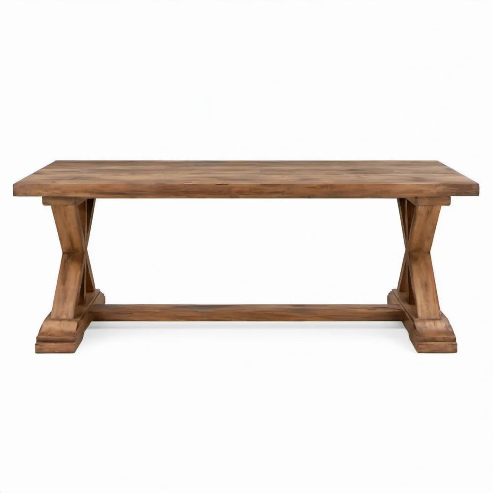Rechthoekige tuintafel van massief acaciahout, bruin, 180 x 90 x 76 cm